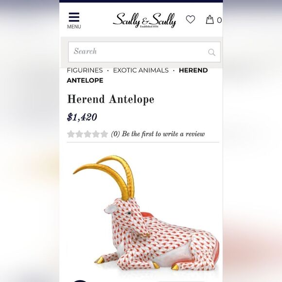 Scully & Scully Herend Porcelain Rust Antelope Handmade Hand Painted Hungary - Picture 8 of 8